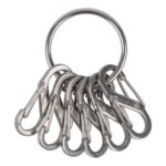 KeyRing S-Biner Llavero de Acero con Mosquetón